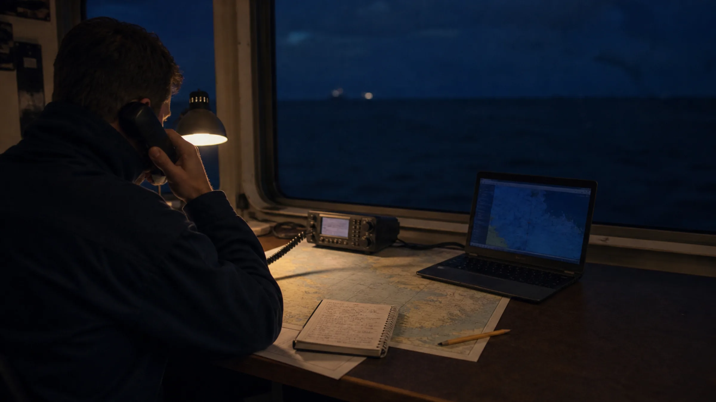 Owner-side response desk coordinating a remote casualty